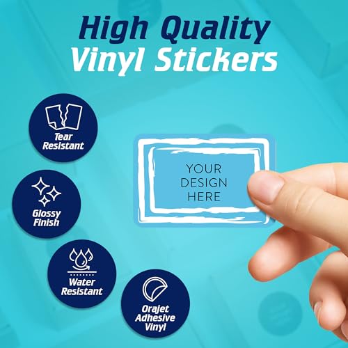 Custom Vinyl Stickers Your Image (100 Count)