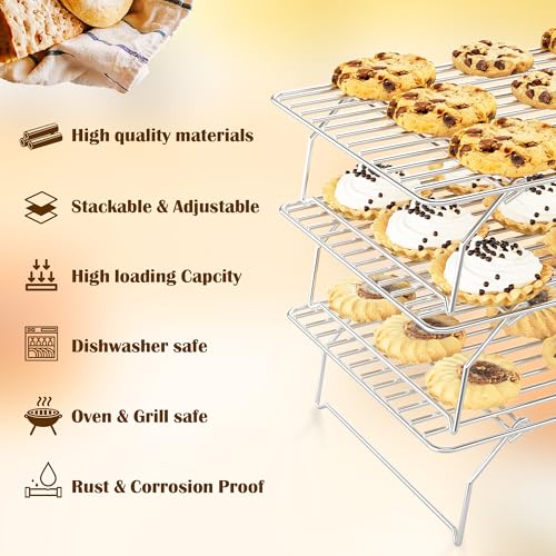3 Tier Stackable Cooling Rack for Batch Cooling