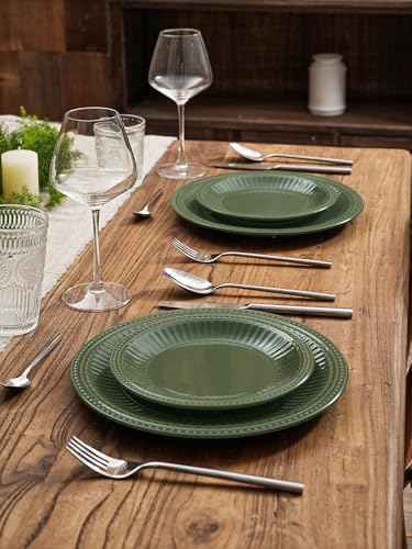 Ceramic Plates and Bowls Sets (12 Count)