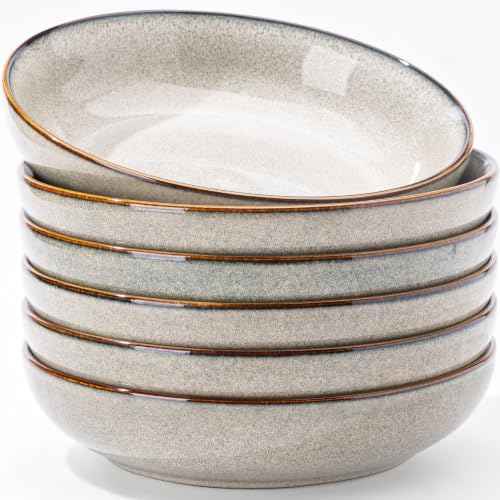 8.5’’ Ceramic Pasta Bowls Set of 6 (6 Count)