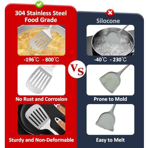 304 Stainless Steel Cooking Utensils Set (9 Count)
