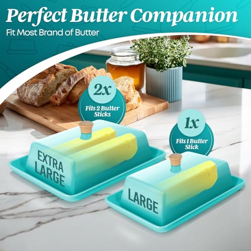 Extra Large Ceramic Butter Dish with Lid
