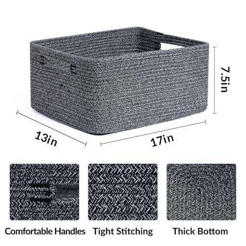 Large Storage Baskets for Shelves (2 Count)