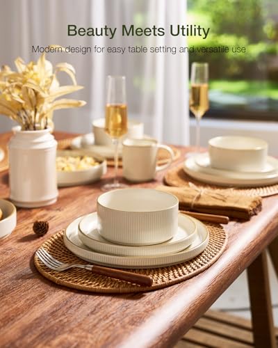 Star Stoneware Dinnerware Sets with Pasta Bowls (24 Count)