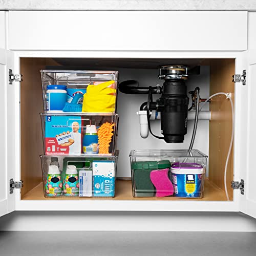Plastic Storage Bins with Lids (4 Count)