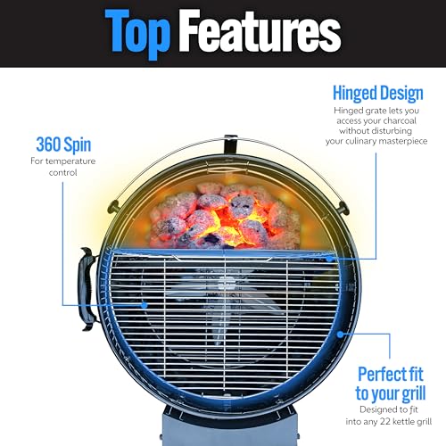 SnS Grills Slow ‘N Sear EasySpin Charcoal Grill Cooking Grate