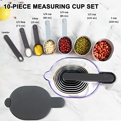 18 Pc Magnetic Measuring Cups and Spoons Set