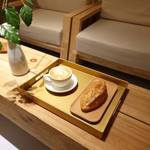 Gold Plastic Serving Tray for Ottoman