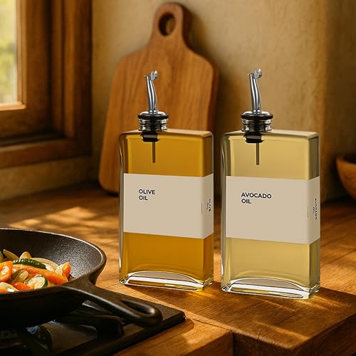 Glass Oil Dispenser for Kitchen (4 Count)