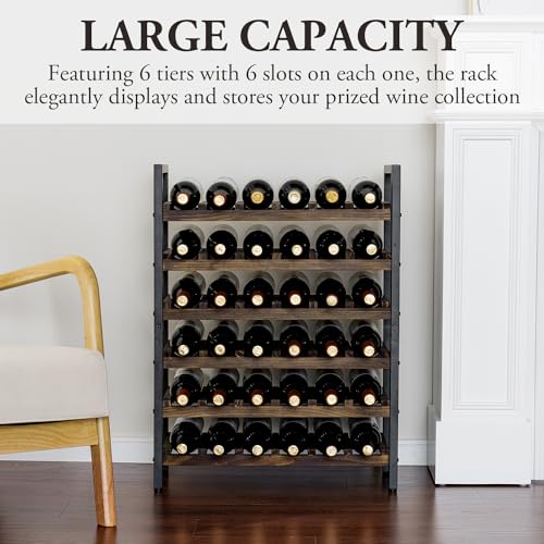 Wine Rack Freestanding Floor Stand (6 Count)
