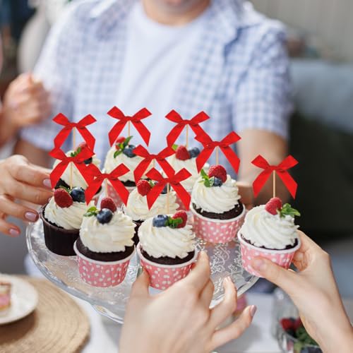 Red Cupcake Toppers (40 Count)