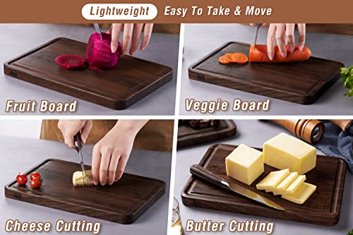 Walnut Wood Cutting Board for Kitchen 12x8 in Wooden Chopping Board