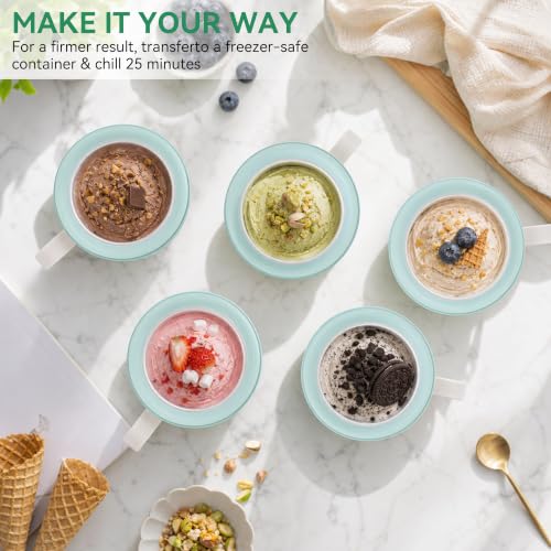 Home Ice Cream Maker Machine with 2 Ice Cream Bowls