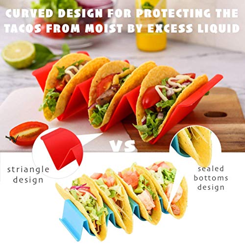 Colorful Taco Holder Stands Set of 6 (6 Count)