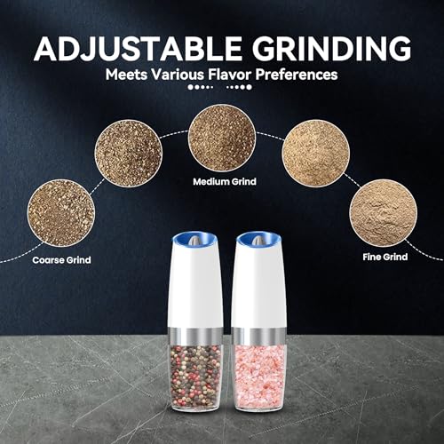 Battery Operated Gravity Salt And Pepper Grinder Set (2 Count)