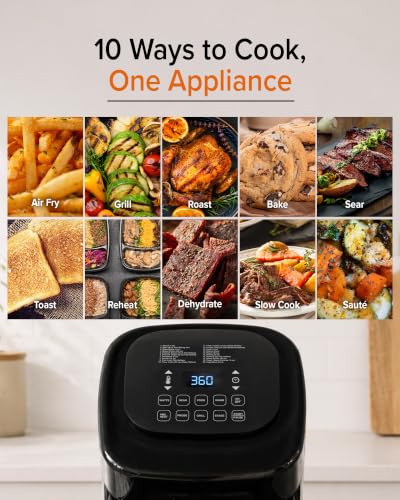 Brio 10-in-1 Air Fryer, 6 QT Capacity with Smart Probe
