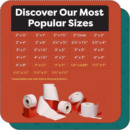 3" X 3" Square Direct Thermal Labels (10 Count)
