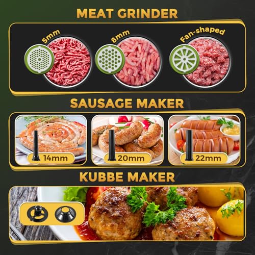 Electric Meat Grinder 3200W Multifunctional with Metal Gearbox