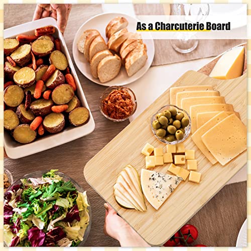 6 Pcs Thicken Cutting Board Bulk Wood Board for Chopping Serving Charcuterie Material for Laser Engraving Mother' Day Wedding Housewarming Gift (6 Count)