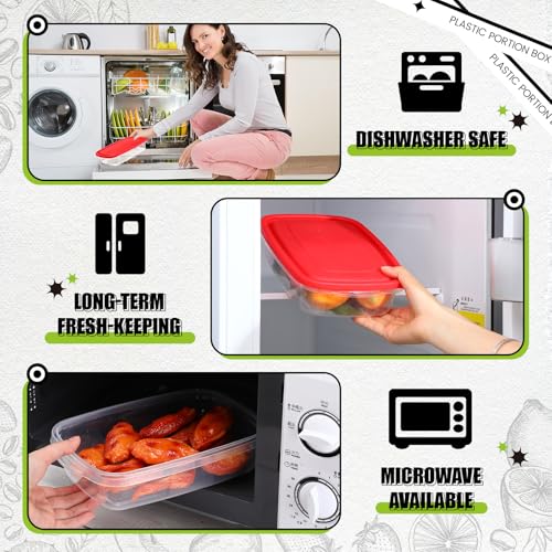 18 Pcs 33 oz Plastic Food Storage Containers with Lids (18 Count)