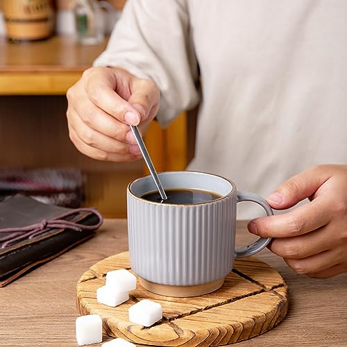 12 OZ Stackable Coffee Mugs Set of 4 (4 Count)