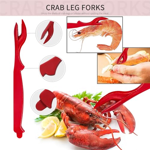 Crab Crackers and Tools Set with 2 Crab Leg Cracker (25 Count)