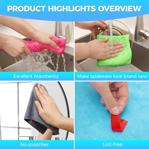 15Pcs Microfiber Cleaning Cloths (15 Count)