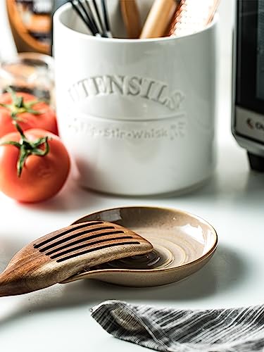 Spoon Holder Porcelain Cooking Spoon Rest for Stove Top