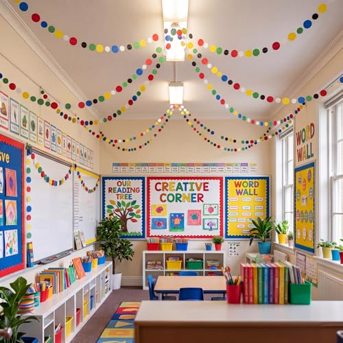 5 Pieces Circle Garland Banner Hanging (5 Foot)