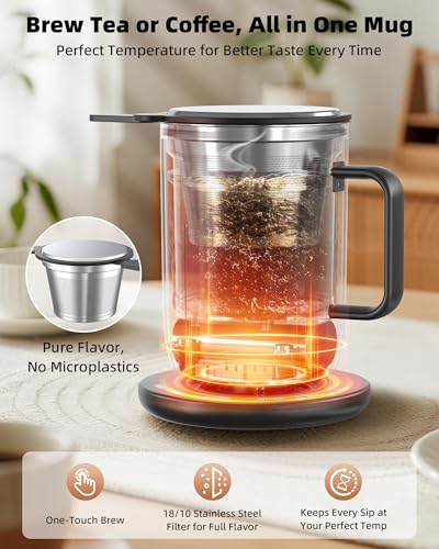 Smart Heated Coffee Mug with Custom Brew Modes