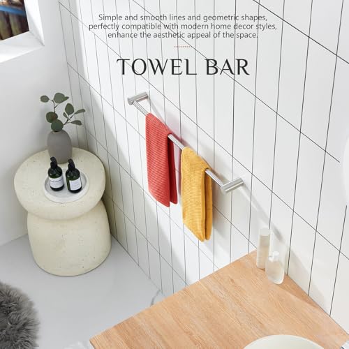 Bath Towel Bar for Bathroom 20 Inches Brushed Nickel Towel Rack for Lavatory Wall Mounted Bathroom Accessories Stainless Steel