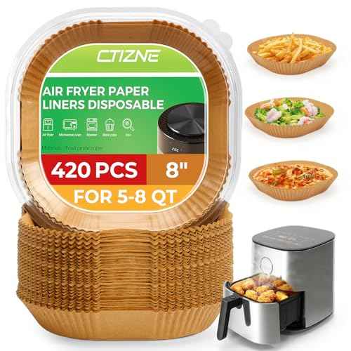 420Pcs Air Fryer Liners Disposable 8 Inch Square for 5 (420 Count)