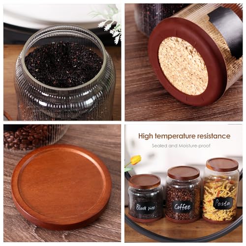 Striped Borosilicate Glass Airtight Canisters (2 Count)