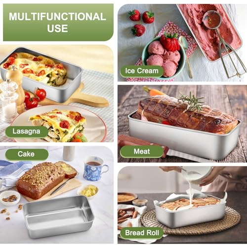 Loaf Pan 9 x 5 Inch Stainless Steel Bread Pan (4 Count)