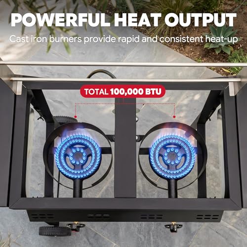 Outdoor Propane Deep Fryer with Rolling Cart
