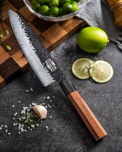 Custom 8'' Japanese Knife with Sandalwood Box Gifts for Men