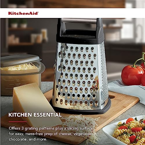 Gourmet Box Grater with Detachable Measuring Container and Lid