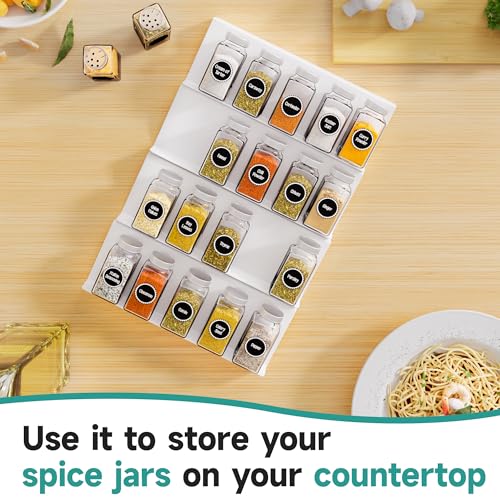 White Acrylic Spice Drawer Organizer (4 Count)