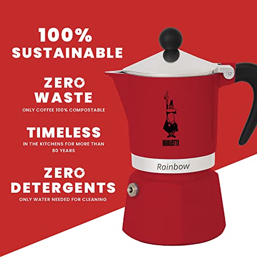 Rainbow Moka Pot in Red (3 Count)