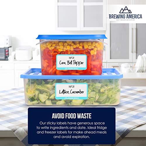 Dissolvable Food Labels for Food Containers (250 Count)