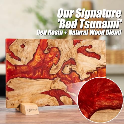 SENKEN "Red Tsunami" Extra Large Magnetic Knife Block