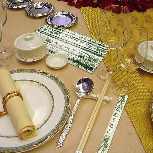 1000 Pairs Disposable Bamboo Chopsticks Sleeved Separated