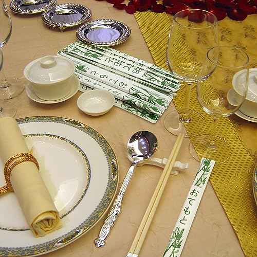 200 Pairs Disposable Bamboo Chopsticks Sleeved Separated (200 Count)
