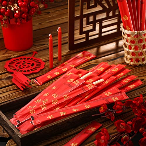 1000 Pairs Disposable Bamboo Chopsticks Sleeved Separated (1000 Count)
