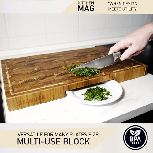 XXL Teak Wood Cutting Board for Kitchen