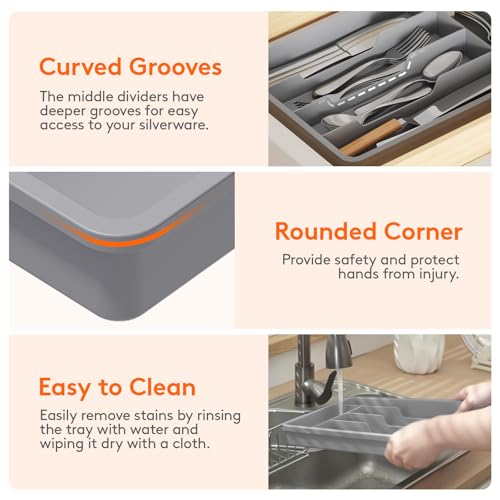 Silverware Drawer Organizer Tray