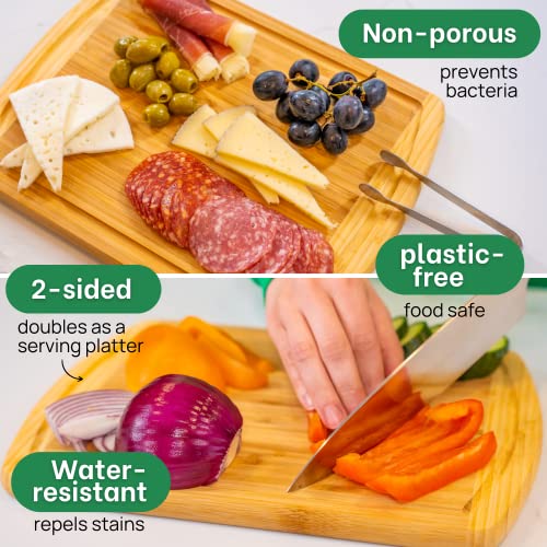 12 Inch Small Bamboo Cutting Board with Lifetime Replacements