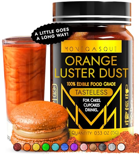 Orange Edible Glitter for Drinks & Cakes