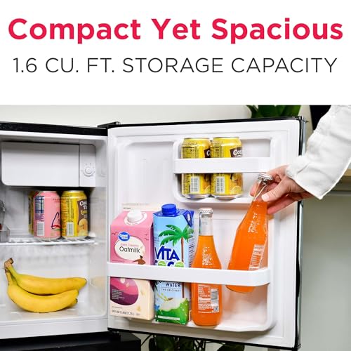 Black Retro Mini Refrigerator