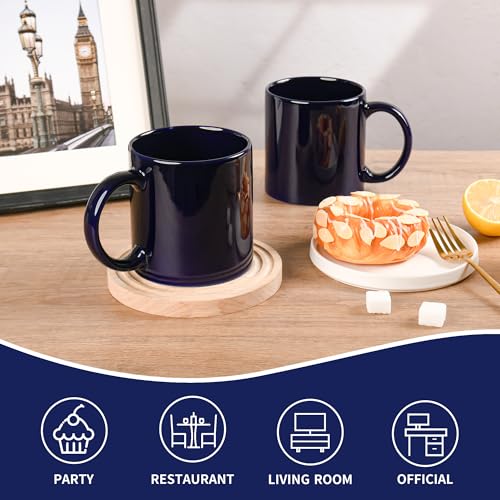 22oz Super Large Ceramic Coffee Mugs Large Handles Set of 4 (4 Count)